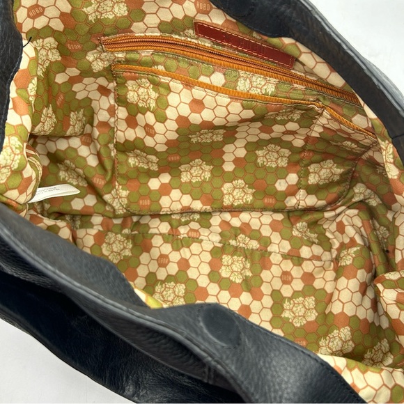 Hobo International Black Pebble Purse Satchel Gold Top Handle Shoulder Bag - Picture 8 of 13